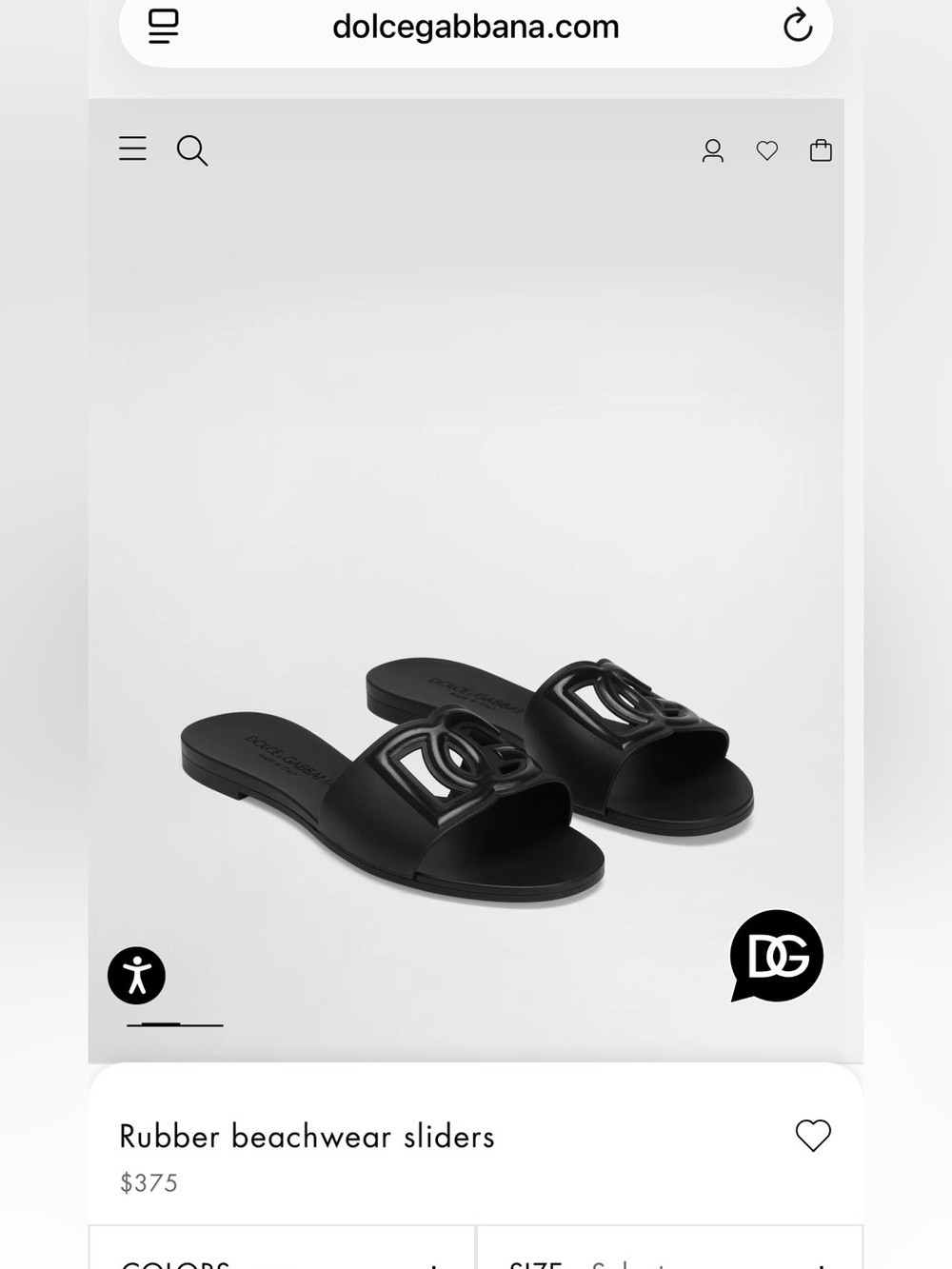 Dolce & Gabbana Black Logo Cutout Rubber Slide Sandals